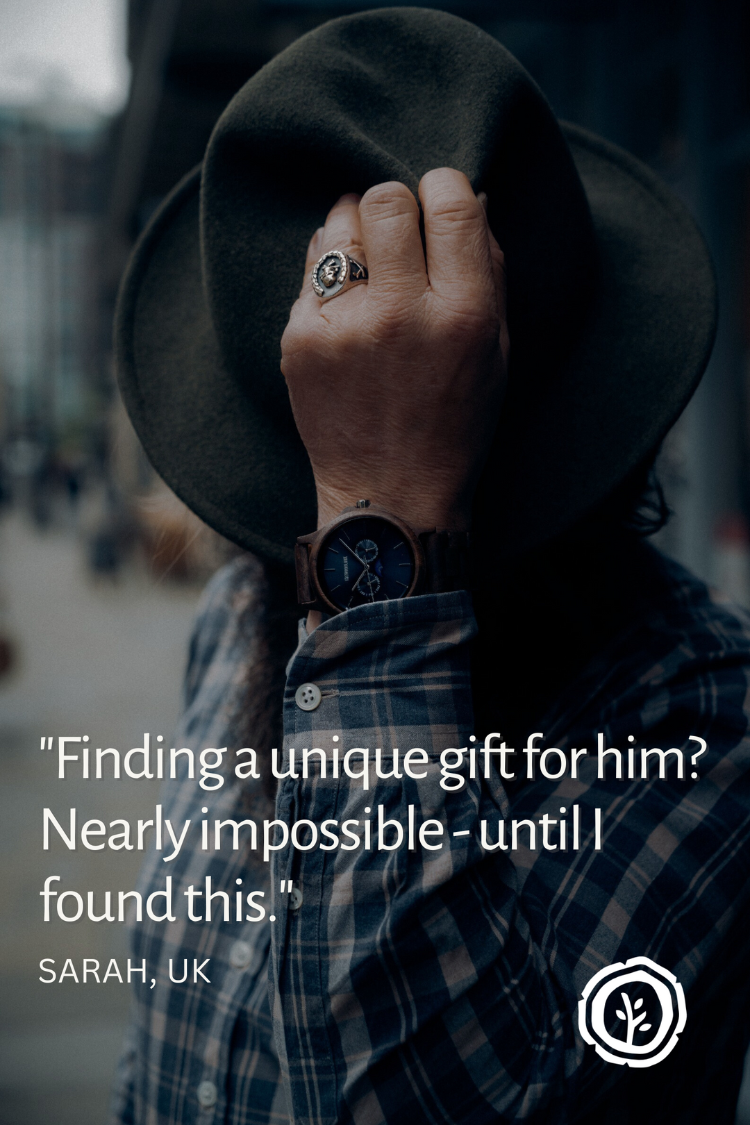Customer review: Finding a unique gift for him? Nearly impossible, until I found this. Sarah, UK - The Wood Look