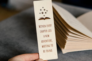 Wooden Bookmark With Quote