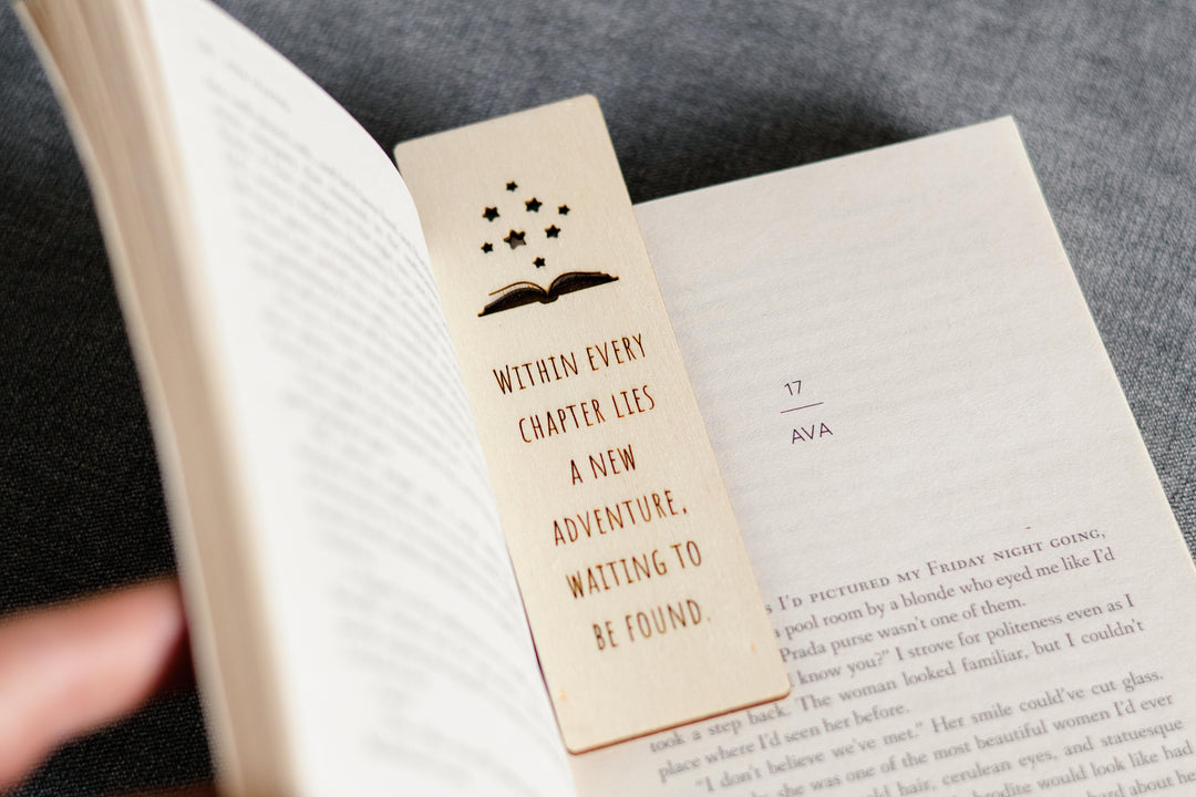 Wooden Bookmark With Quote