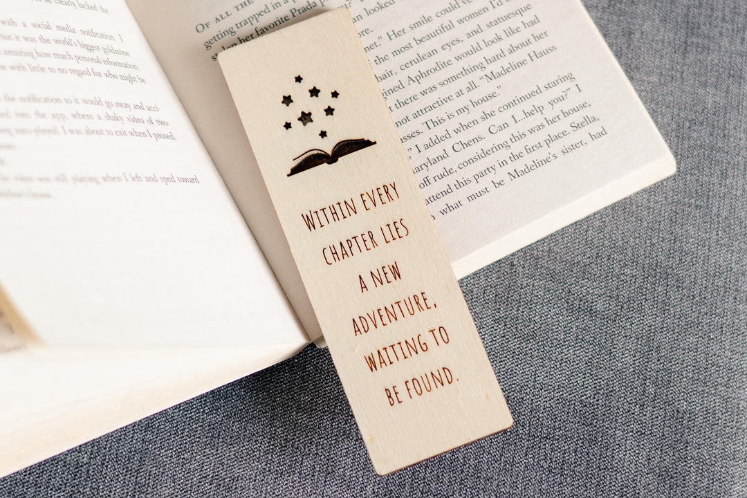 Wooden Bookmark With Quote