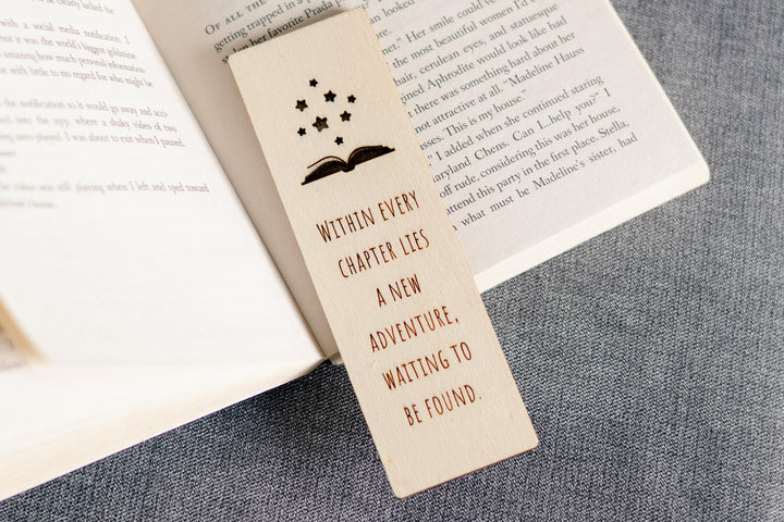 Wooden Bookmark With Quote