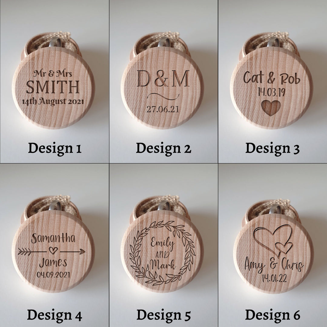 Personalised Wedding Ring Box
