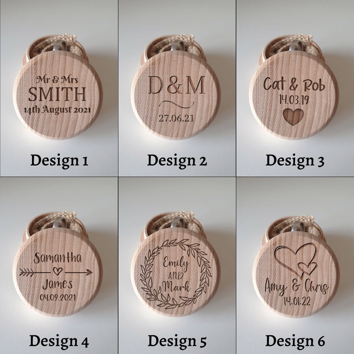 Personalised Wedding Ring Box