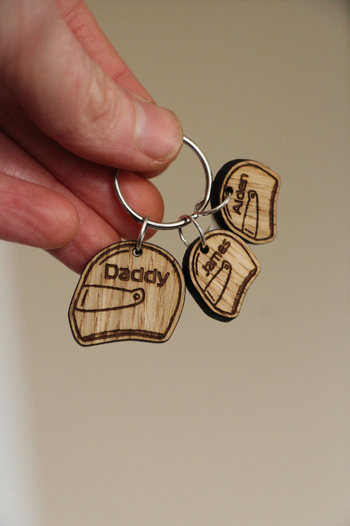 Personalised Helmet Keyring