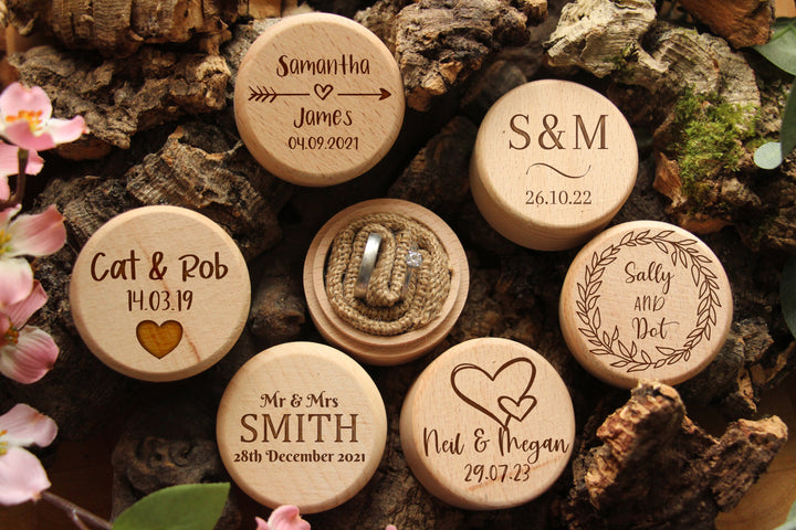Personalised Wedding Ring Box
