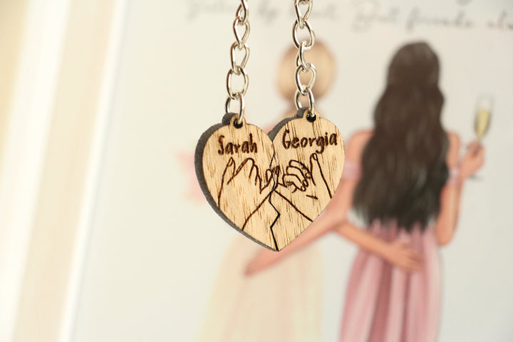 Personalised Pinky Promise Keyrings