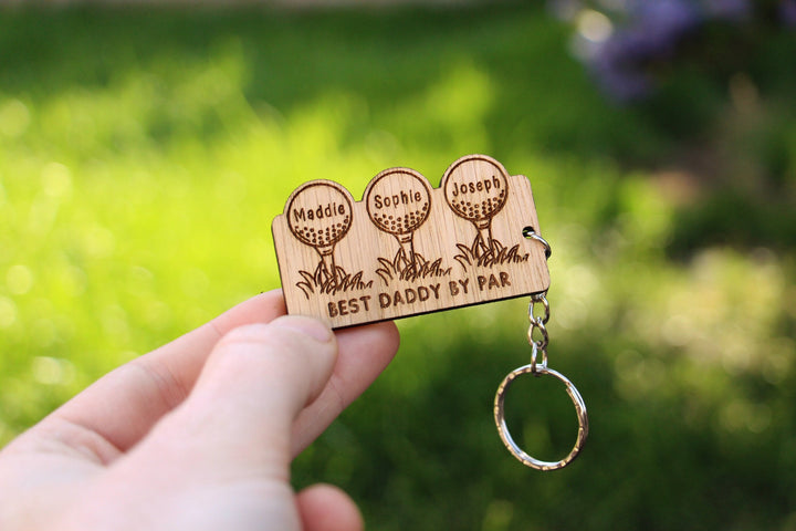 Personalised Best Daddy By Par Keyring