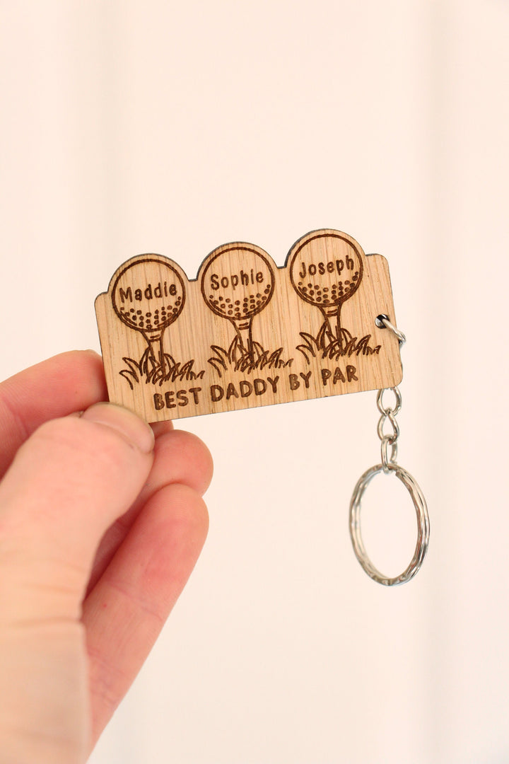 Personalised Best Daddy By Par Keyring