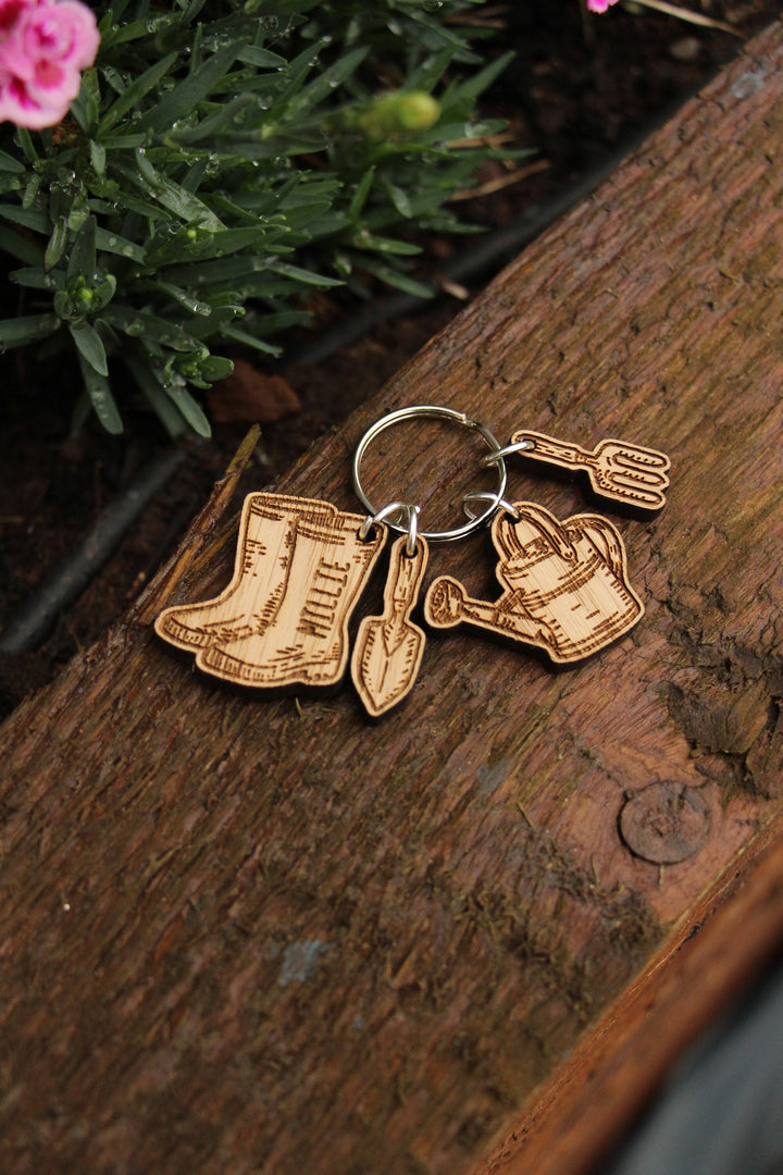 Personalised Gardeners Keyring