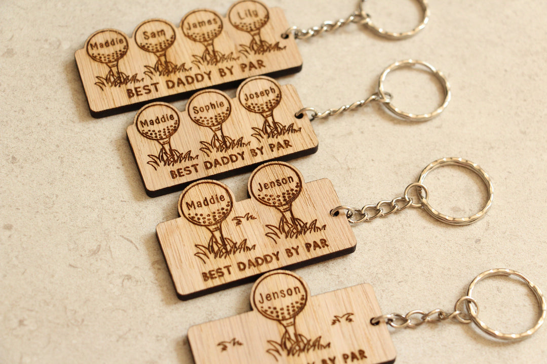 Personalised Best Daddy By Par Keyring