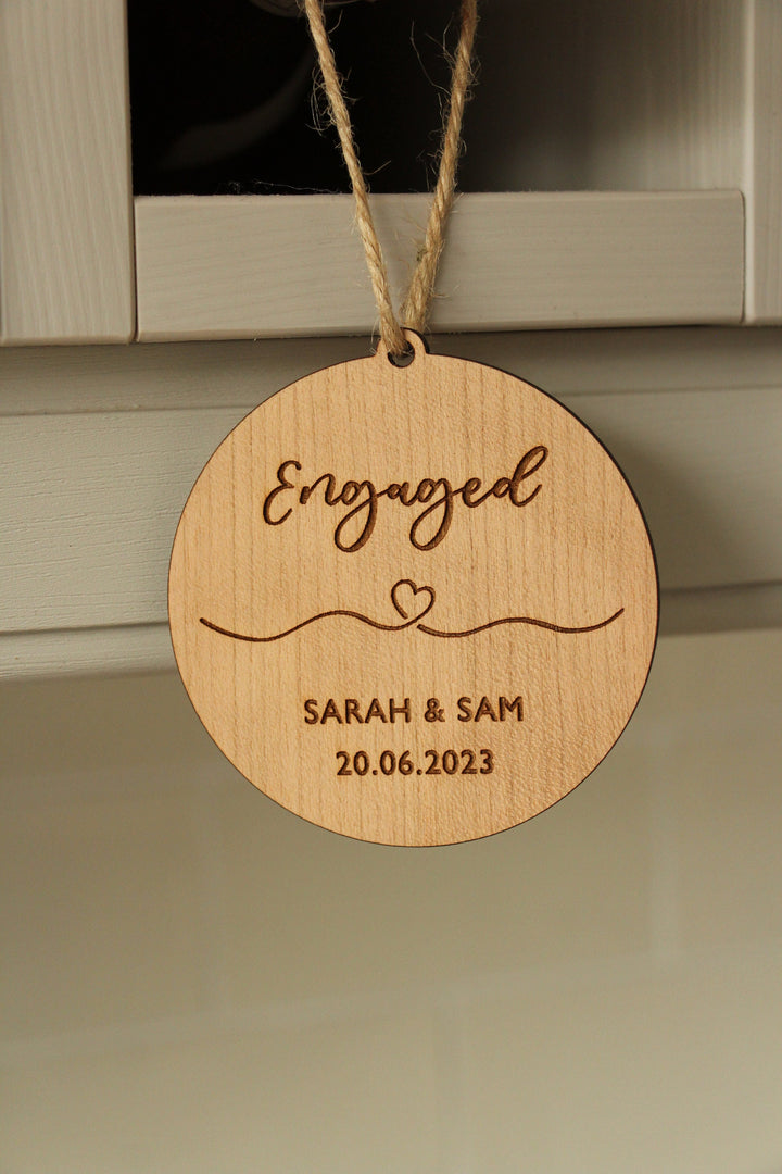 Personalised Engaged Ornament