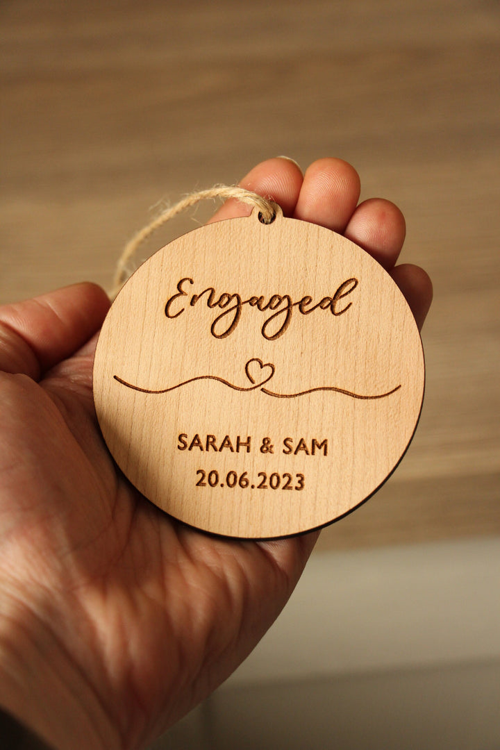 Personalised Engaged Ornament