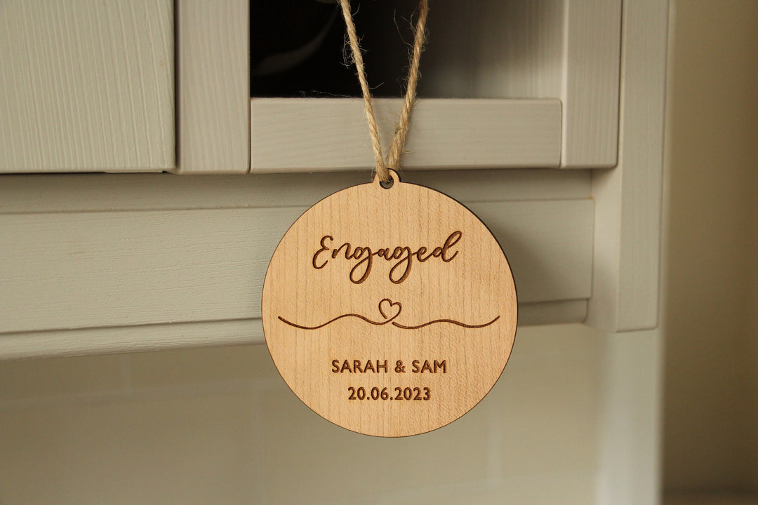 Personalised Engaged Ornament