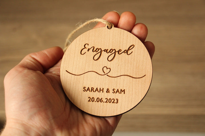 Personalised Engaged Ornament