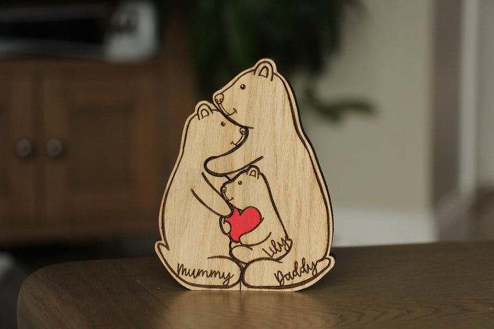 Personalised Bear Family Ornament
