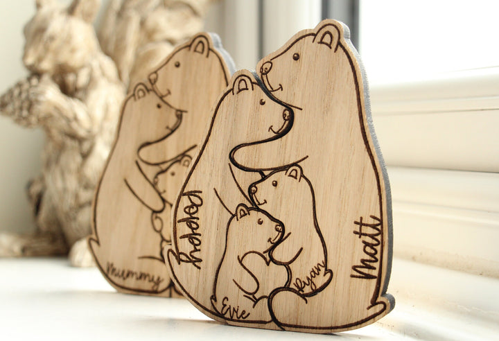 Personalised Bear Family Ornament