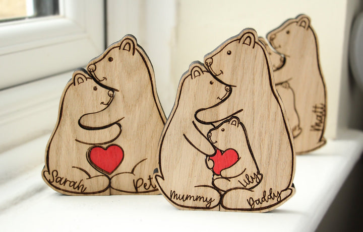 Personalised Bear Family Ornament