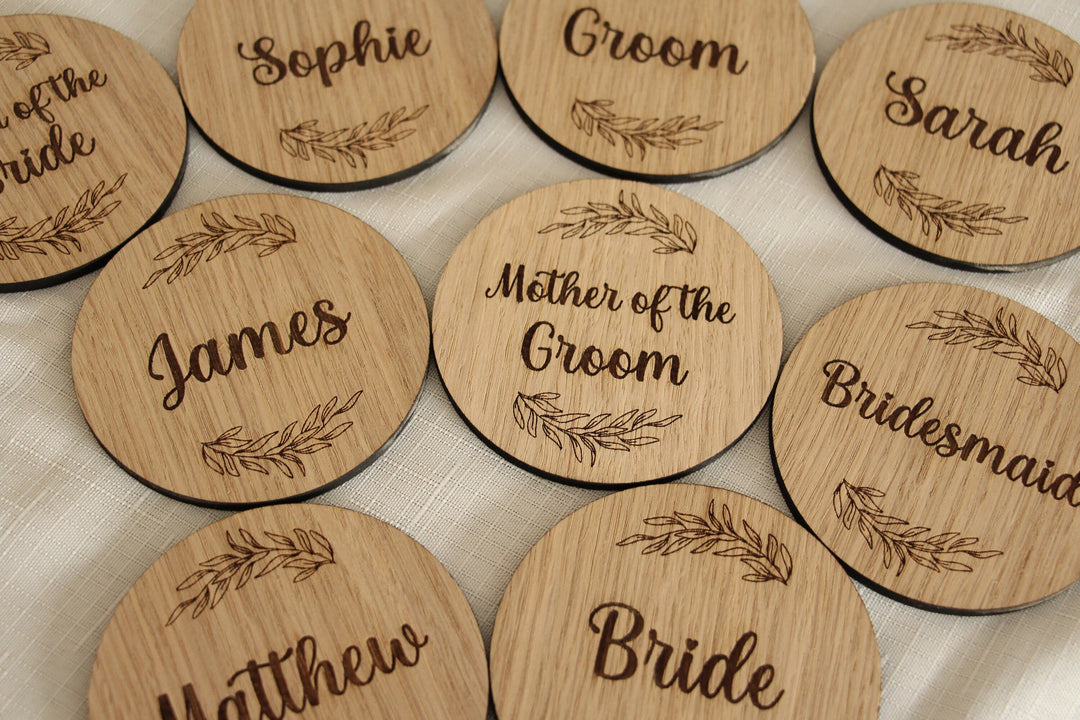 Personalised Floral Wedding Coasters