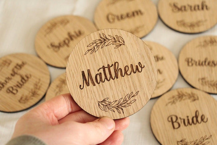 Personalised Floral Wedding Coasters