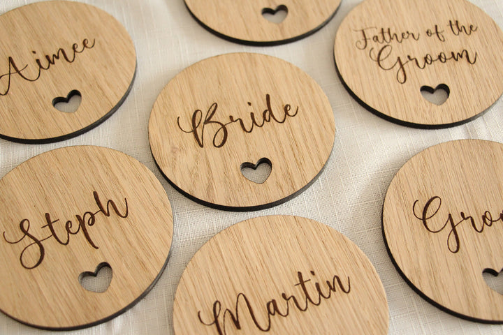 Personalised Wooden Heart Coasters