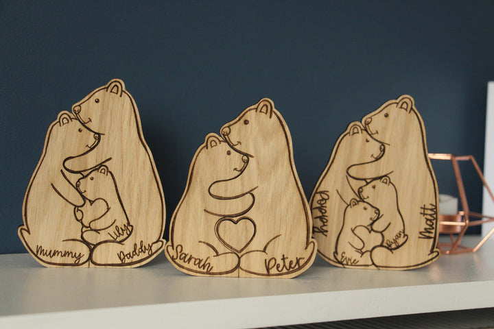 Personalised Bear Family Ornament