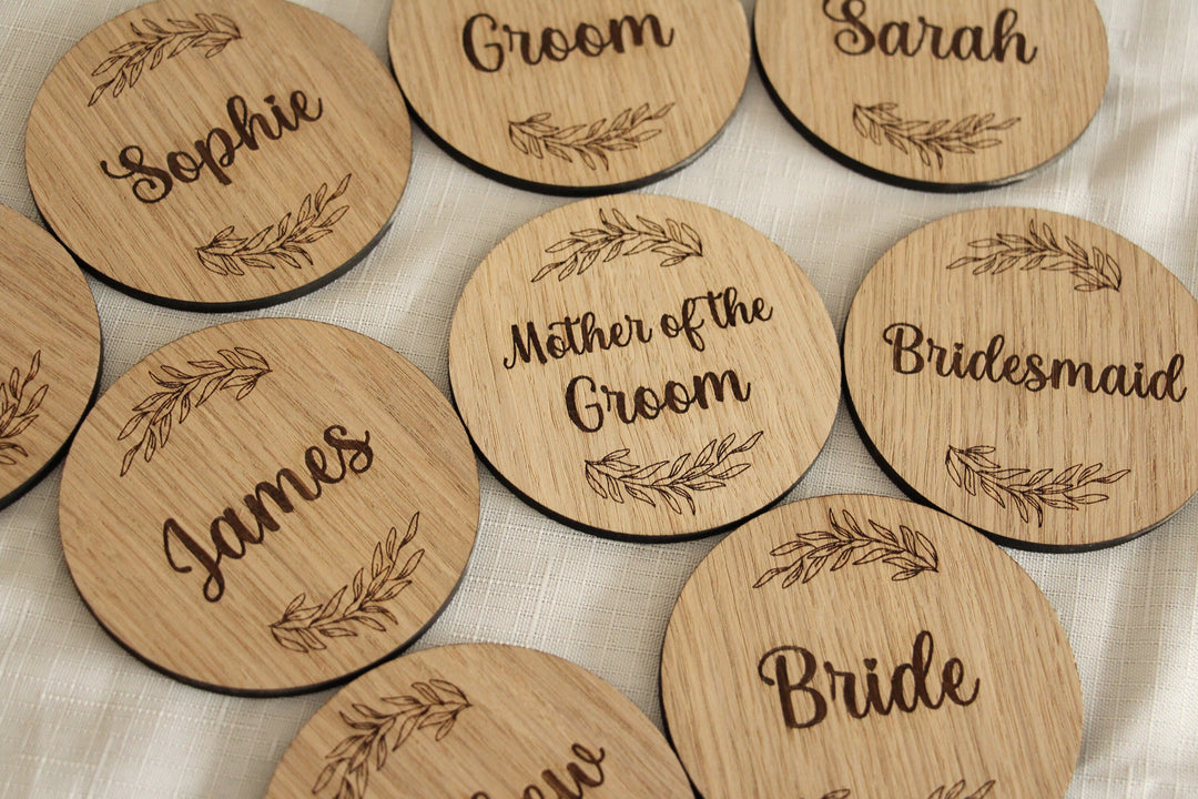 Personalised Floral Wedding Coasters