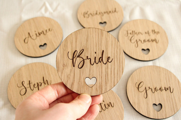 Personalised Wooden Heart Coasters