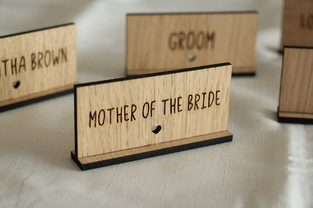 Personalised Rectangle Wedding Place Cards
