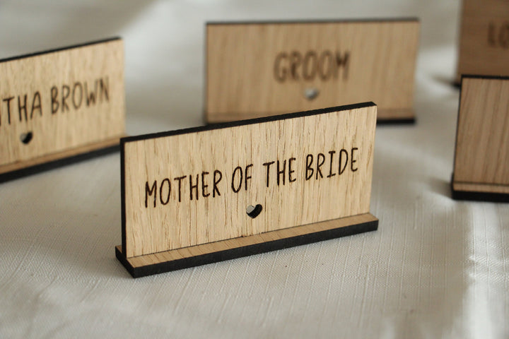 Personalised Rectangle Wedding Place Cards