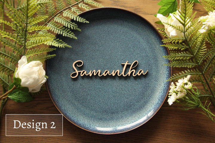 Personalised Wedding Name Place Settings