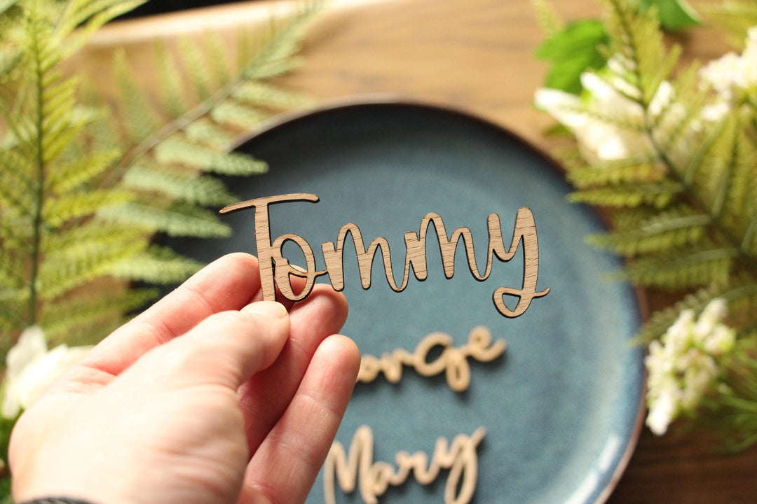 Personalised Wedding Name Place Settings
