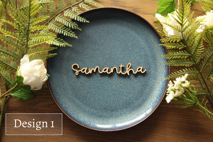 Personalised Wedding Name Place Settings