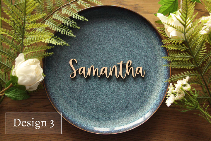 Personalised Wedding Name Place Settings