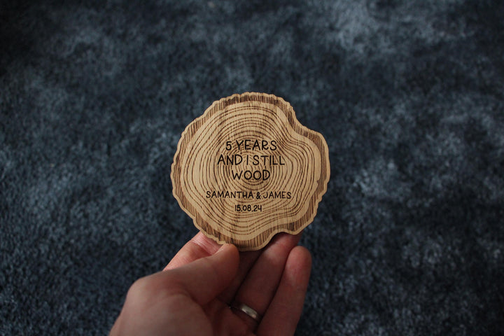 '5 Years And I Still Wood' Coasters
