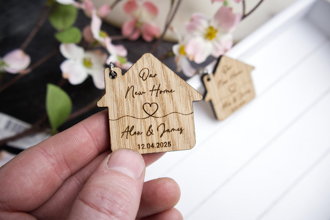 Heart Scribble Housewarming Keyrings