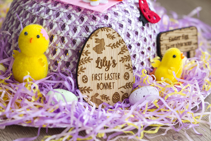 My First Easter Bonnet Wooden Sign