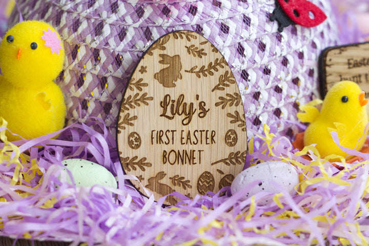 My First Easter Bonnet Wooden Sign