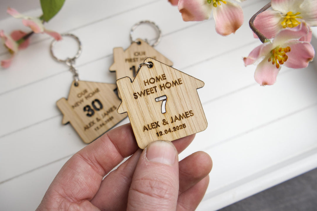 Number Housewarming Keyrings