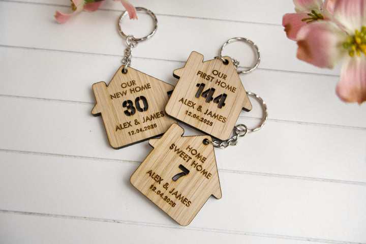 Number Housewarming Keyrings