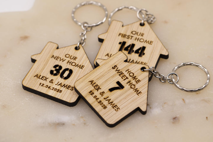 Number Housewarming Keyrings