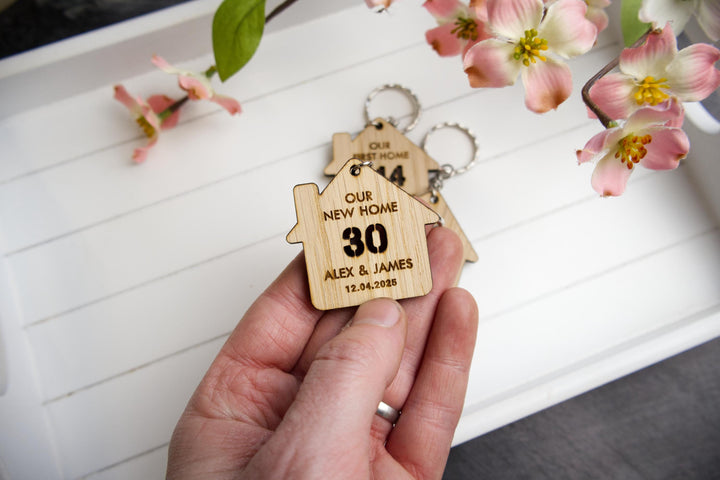 Number Housewarming Keyrings