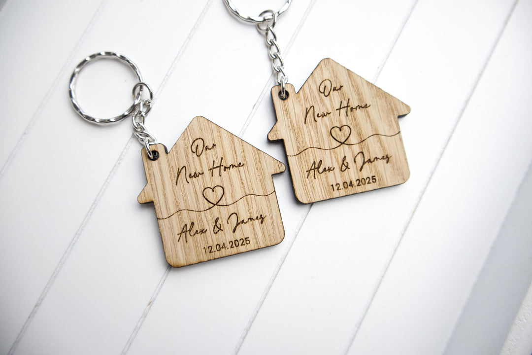 Heart Scribble Housewarming Keyrings