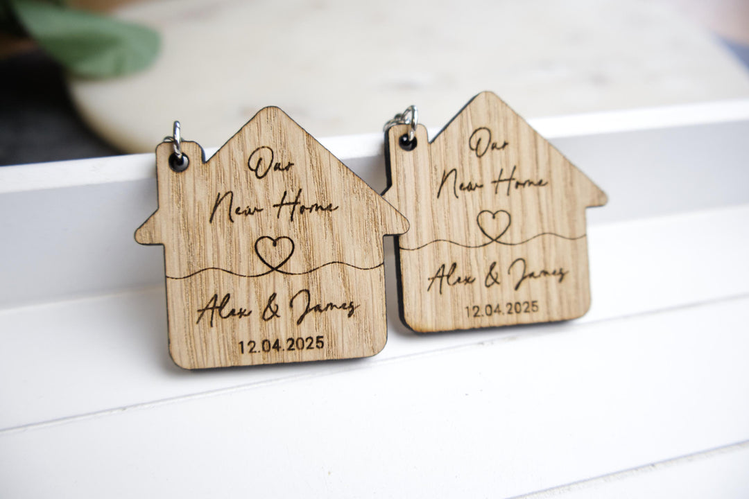 Heart Scribble Housewarming Keyrings