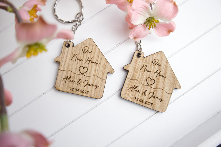 Heart Scribble Housewarming Keyrings