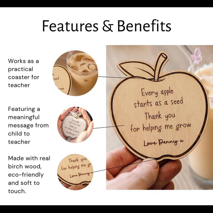Drinks Coaster – Thank You For Helping Me Grow